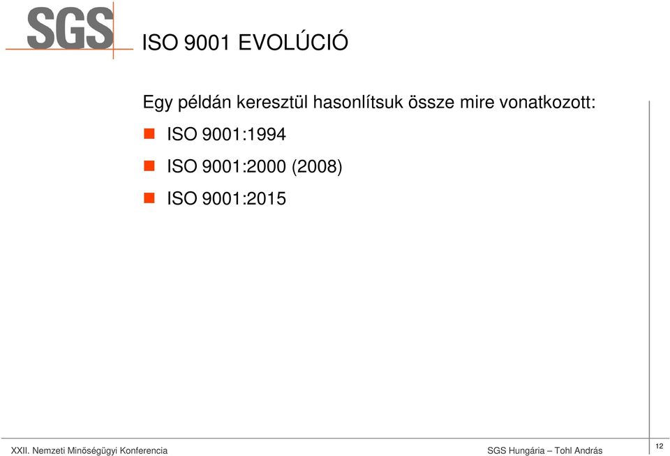 mire vonatkozott: ISO 9001:1994