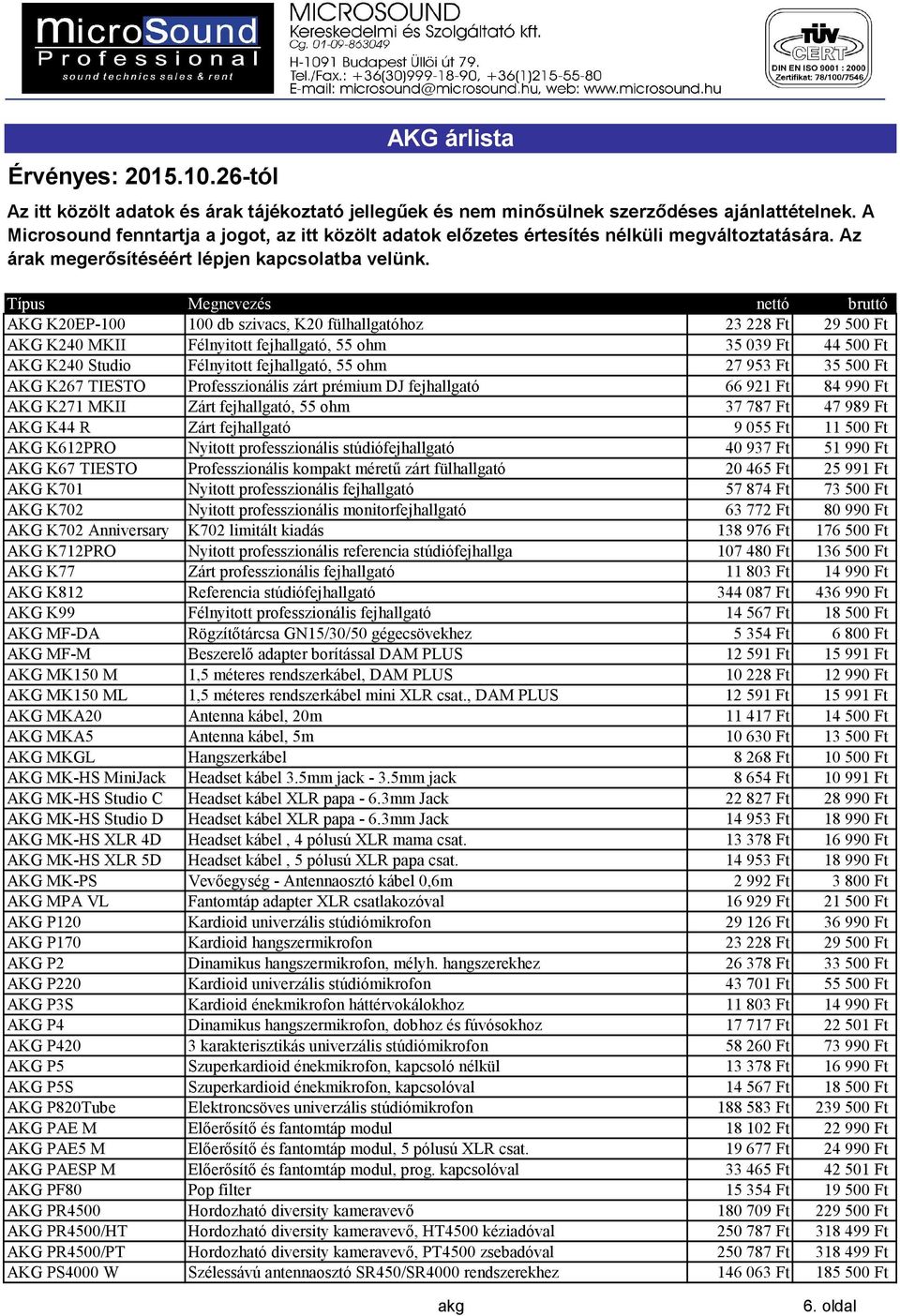 professzionális stúdiófejhallgató 40937 Ft 51990 Ft AKG K67 TIESTO Professzionális kompakt méretű zárt fülhallgató 20465 Ft 25991 Ft AKG K701 Nyitott professzionális fejhallgató 57874 Ft 73500 Ft AKG