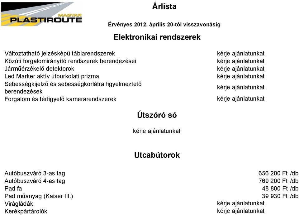 berendezések Forgalom és térfigyelő kamerarendszerek Útszóró só Utcabútorok Autóbuszváró 3-as tag Autóbuszváró 4-as