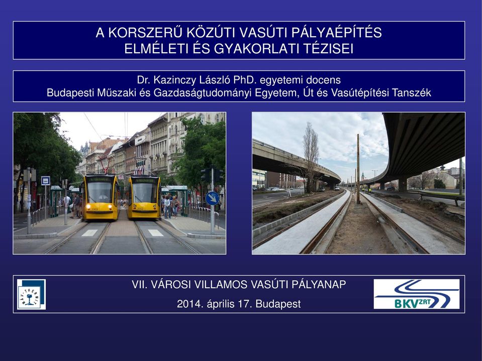 egyetemi docens Budapesti Műszaki és Gazdaságtudományi