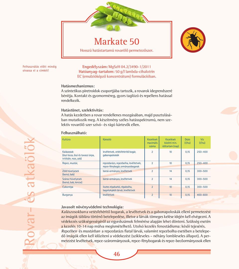 Hatásmechanizmus: A szintetikus piretroidok csoportjába tartozik, a rovarok idegrendszeré bénítja. Kontakt és gyomorméreg, gyors taglózó és repellens hatással rendelkezik.