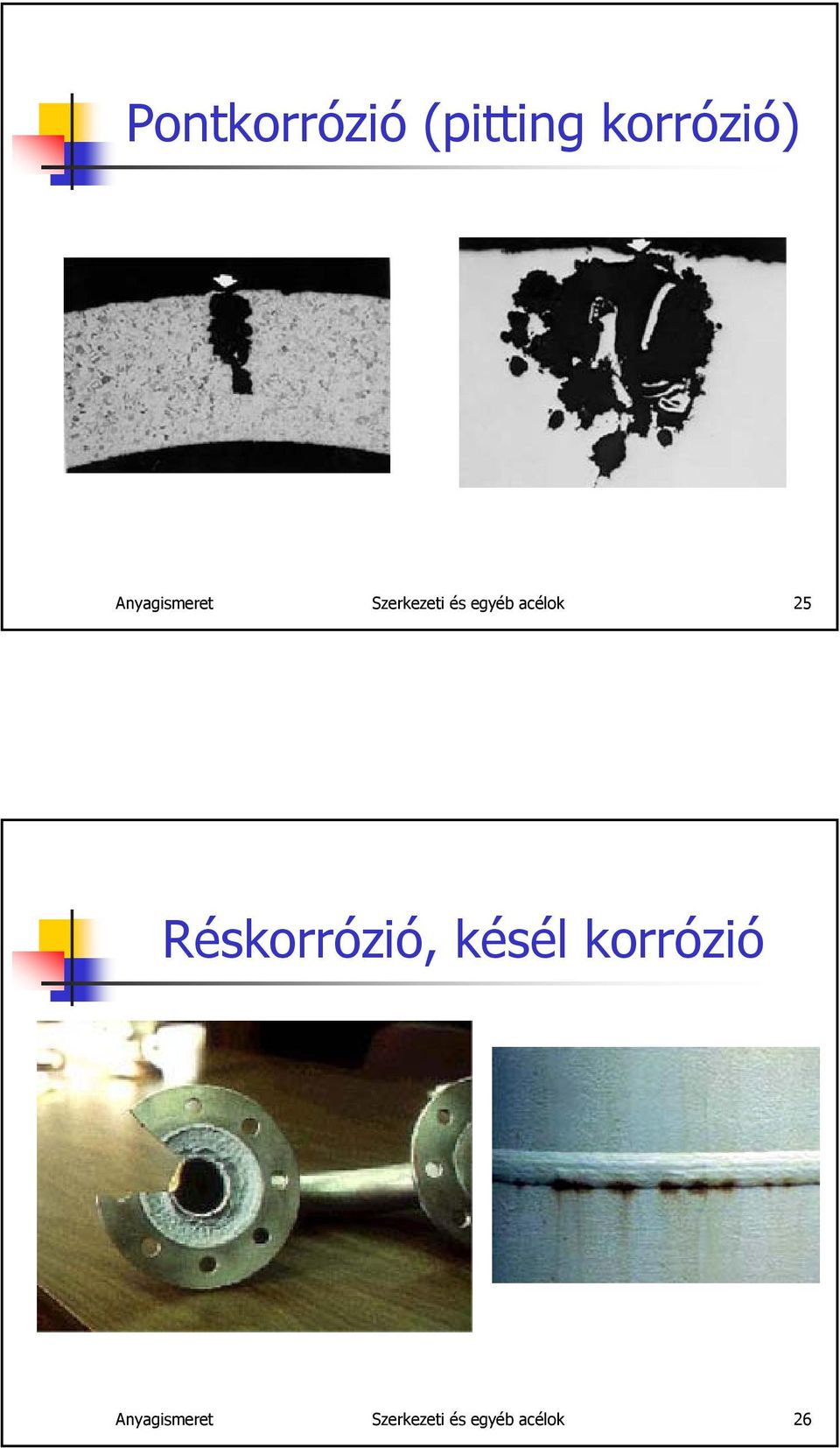 acélok 25 Réskorrózió, késél