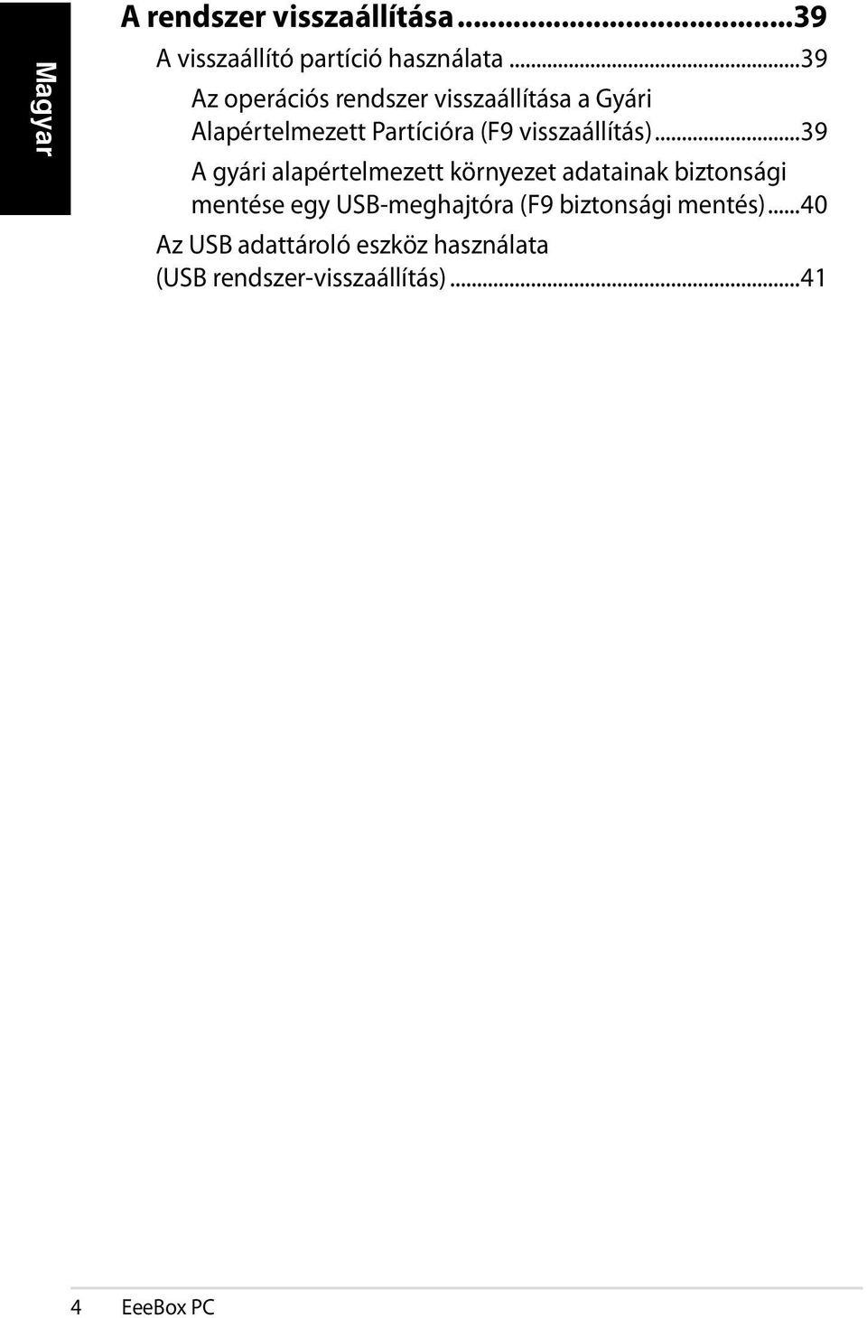 visszaállítás).