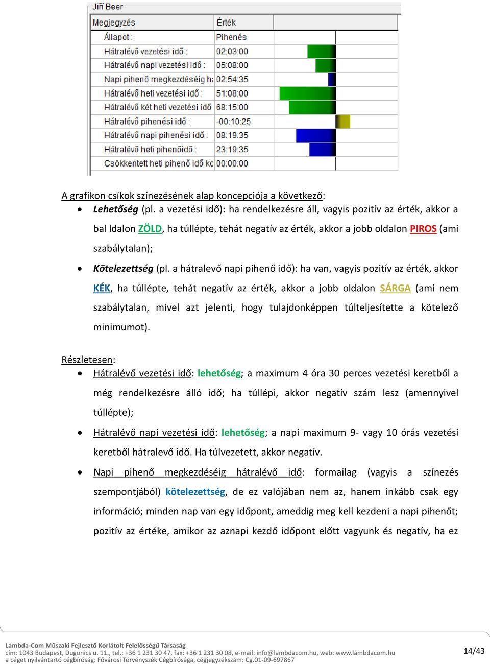 WE-P-410 etachograph felhasználói útmutató PDF Ingyenes letöltés