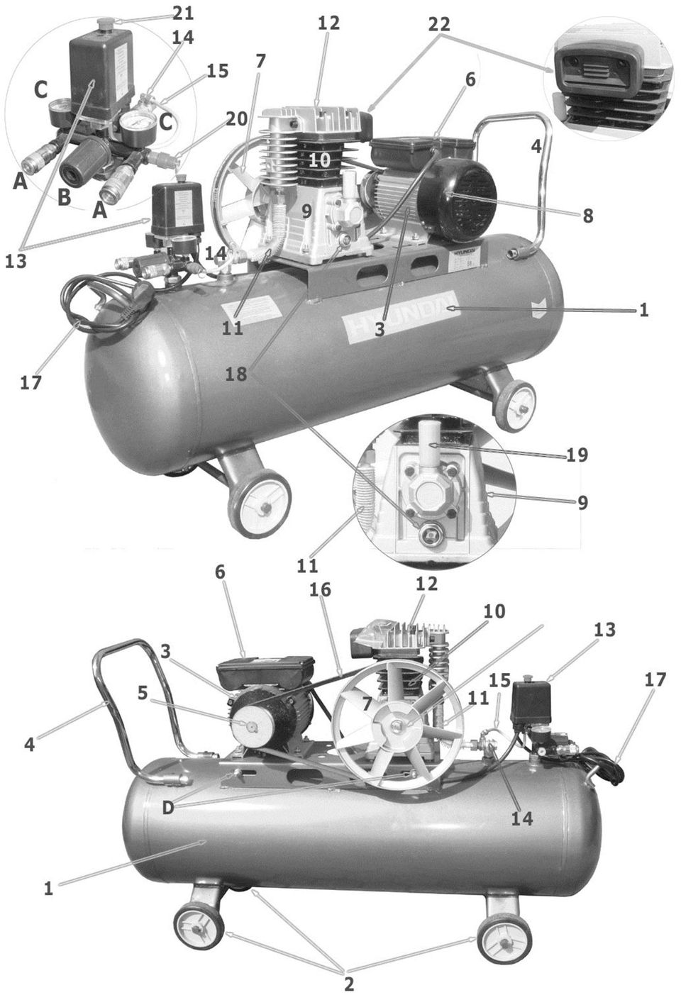 HYUNDAI HYD-100L. Levegő kompresszor. Barkácsolási célra - PDF Ingyenes  letöltés