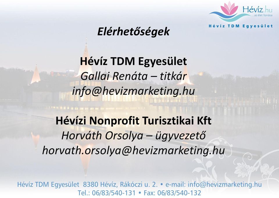 hu Hévízi Nonprofit Turisztikai Kft