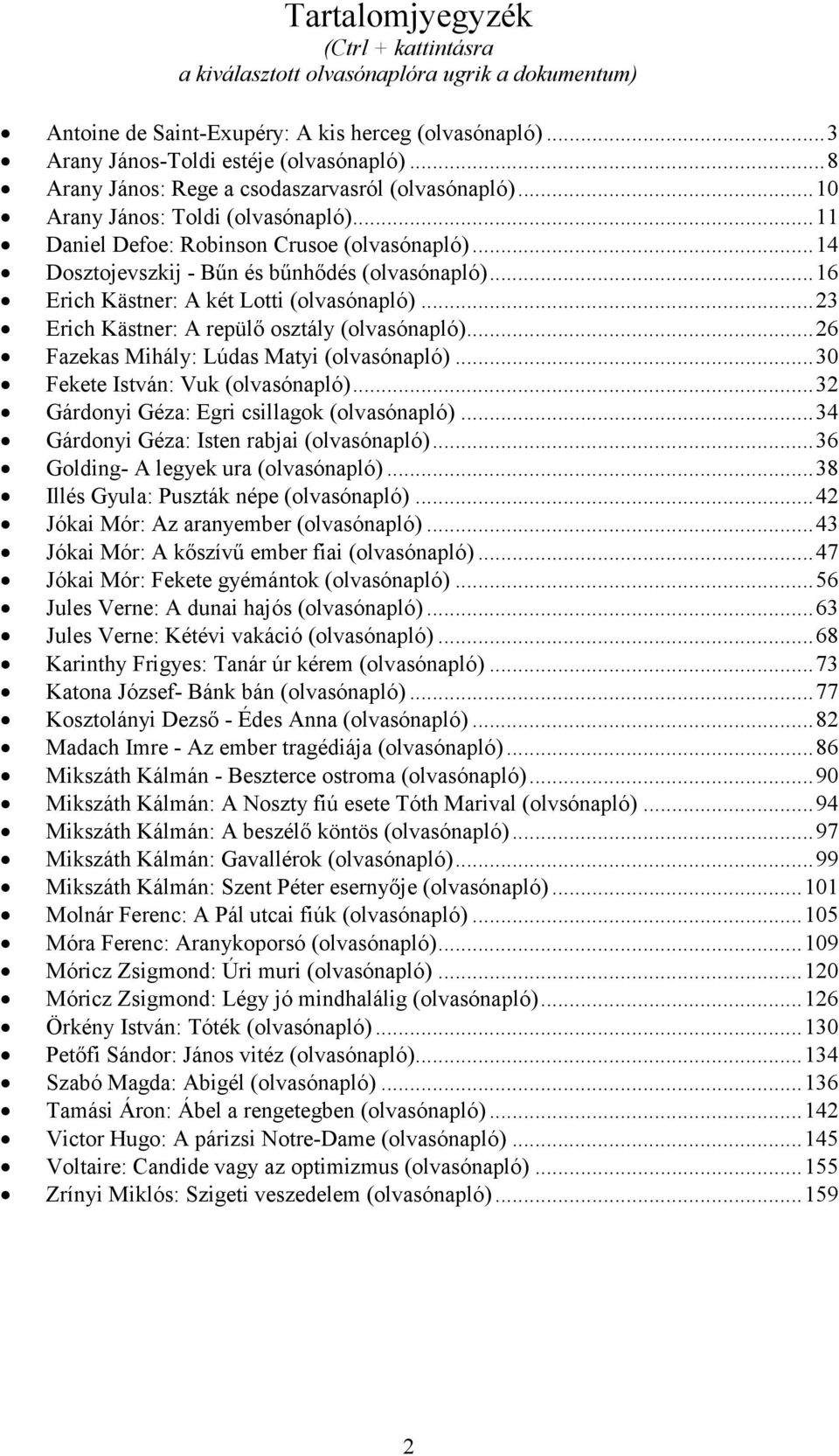 .. 16 Erich Kästner: A két Lotti (olvasónapló)... 23 Erich Kästner: A repülő osztály (olvasónapló)... 26 Fazekas Mihály: Lúdas Matyi (olvasónapló)... 30 Fekete István: Vuk (olvasónapló).