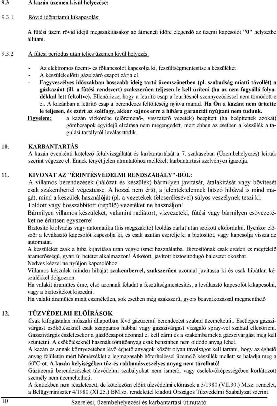 Szerelési, üzembehelyezési és karbantartási útmutató - PDF Ingyenes letöltés
