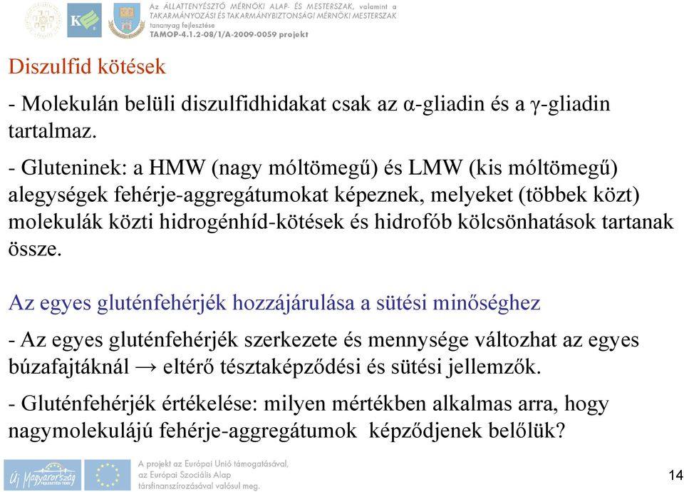 hidrogénhíd-kötések és hidrofób kölcsönhatások tartanak össze.