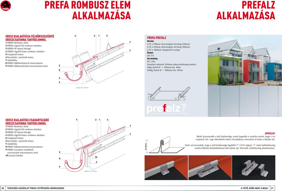 00 mm Prefa prefalz Méretek: 0,0 x 00mm (korctengely-távolság 0mm) 0,0 x 0mm (korctengely-távolság 0mm) 0,0 x 000mm (kiegészítő szalag) Ötvözet: EN Korcminőség: EN 9 Standard méretek (0mm