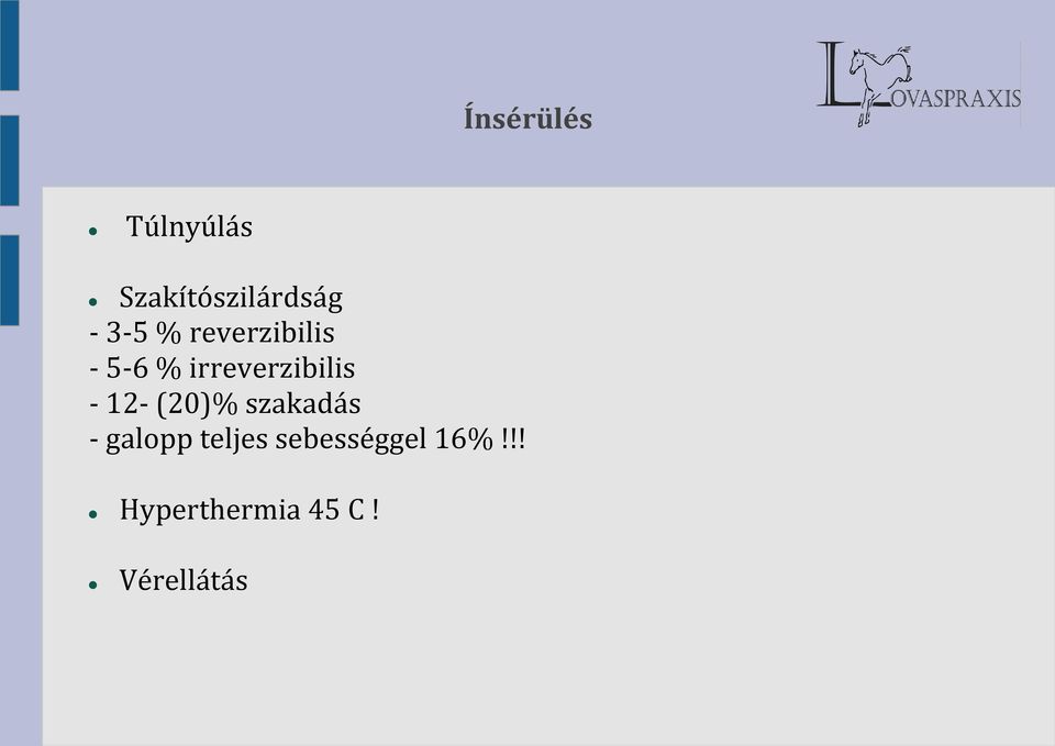 - 12- (20)% szakadás - galopp teljes