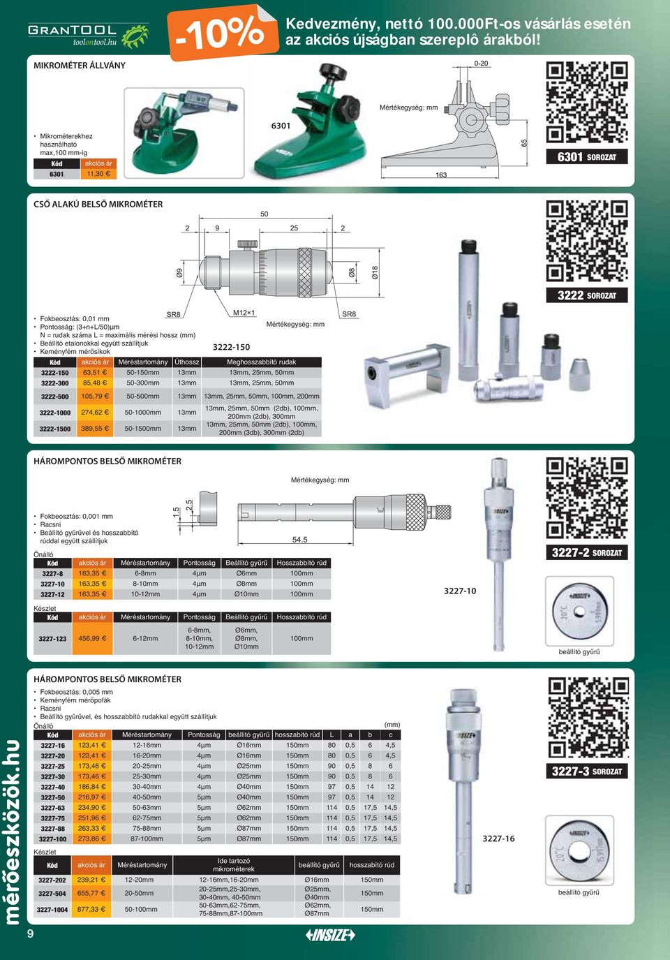 13mm, 25mm, 50mm 3222-500 105,79 50-500mm 13mm 13mm, 25mm, 50mm, 100mm, 200mm 3222-1000 274,62 50-1000mm 13mm 3222-1500 389,55 50-1500mm 13mm 13mm, 25mm, 50mm (2db), 100mm, 200mm (2db), 300mm 13mm,
