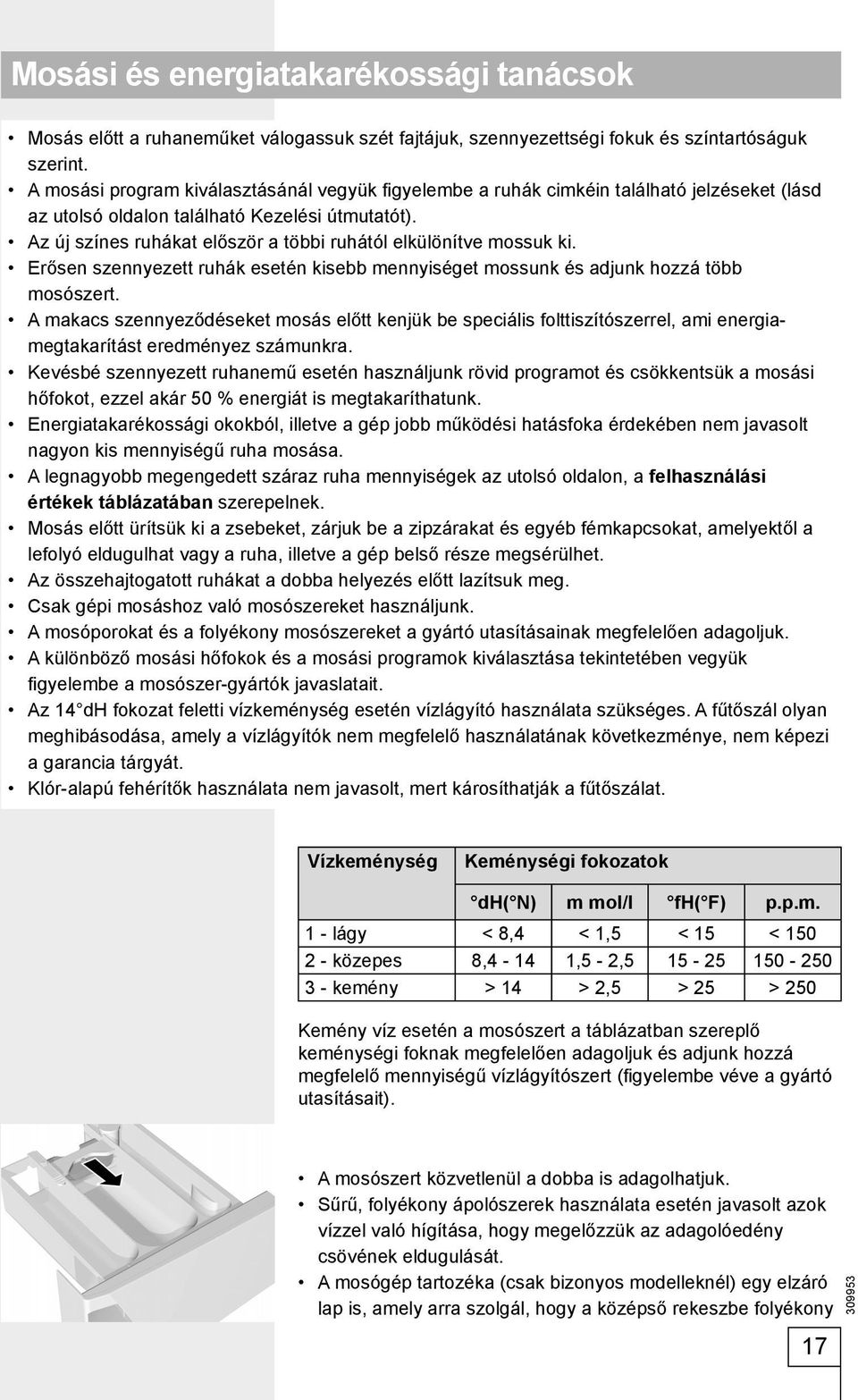 Az új színes ruhákat először a többi ruhától elkülönítve mossuk ki. Erősen szennyezett ruhák esetén kisebb mennyiséget mossunk és adjunk hozzá több mosószert.