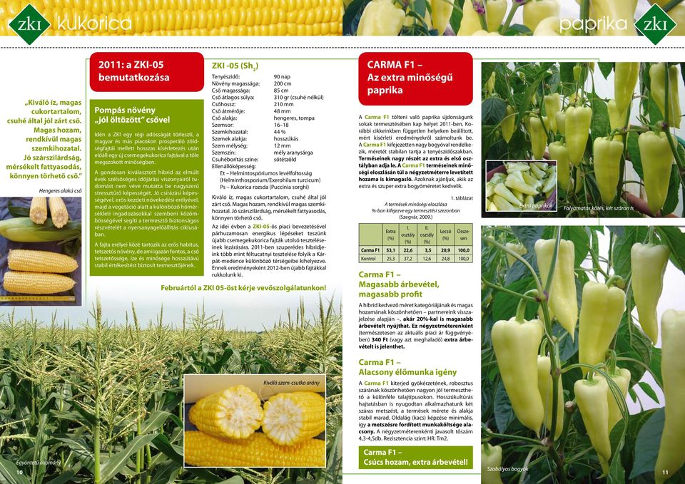 kísérletezés után előáll egy új csemegekukorica fajtával a tőle megszokott minőségben.