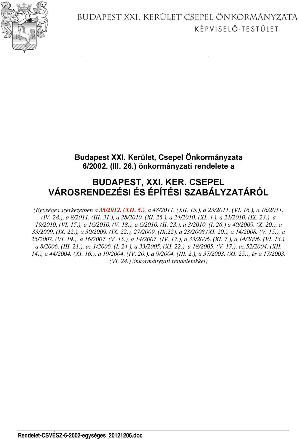 ), a 6/2010. (II. 23.), a 3/2010. (I. 26.) a 40/2009. (X. 20.), a 33/2009. (IX. 22.), a 30/2009. (IX. 22.), 27/2009. (IX.22), a 23/2008.(XI. 20.), a 14/2008. (V. 15.), a 25/2007. (VI. 19.), a 16/2007.