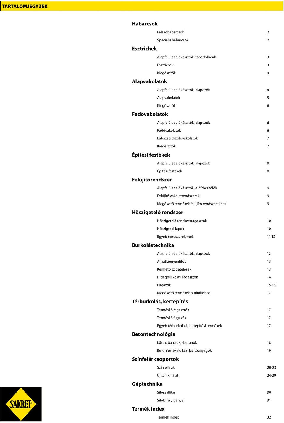 festékek 8 Alapfelület előkészítők, előfröcskölők 9 Felújító vakolatrendszerek 9 Kiegészítő termékek felújító rendszerekhez 9 Hőszigetelő rendszer Burkolástechnika Hőszigetelő rendszerragasztók 10