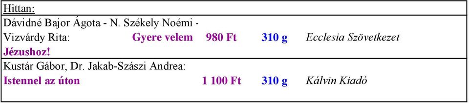 310 g Ecclesia Szövetkezet Jézushoz!