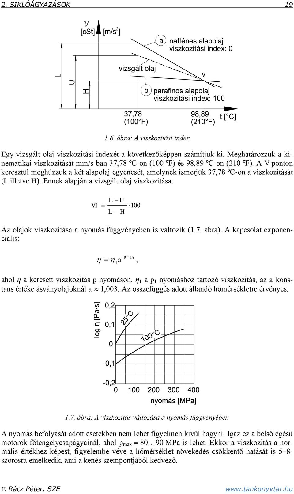 A V ponton keresztül meghúzzuk a két alapolaj egyenesét, amelynek ismerjük 37,78 ºC-on a viszkozitását (L illetve H).