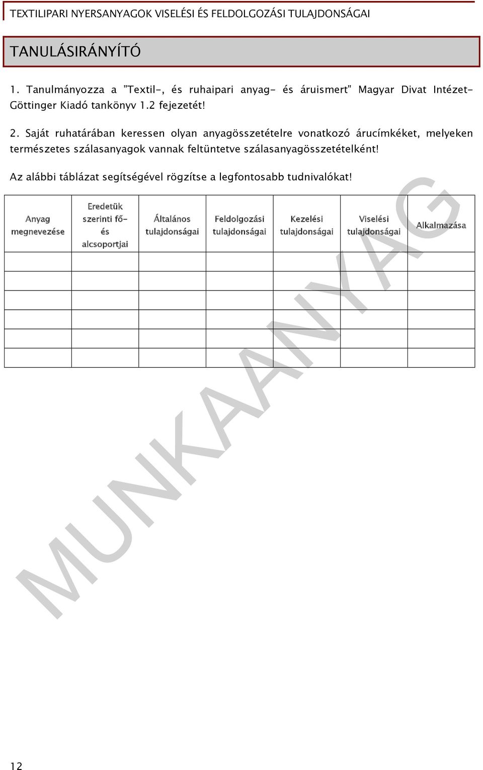 Saját ruhatárában keressen olyan anyagösszetételre vonatkozó árucímkéket, melyeken természetes szálasanyagok vannak feltüntetve