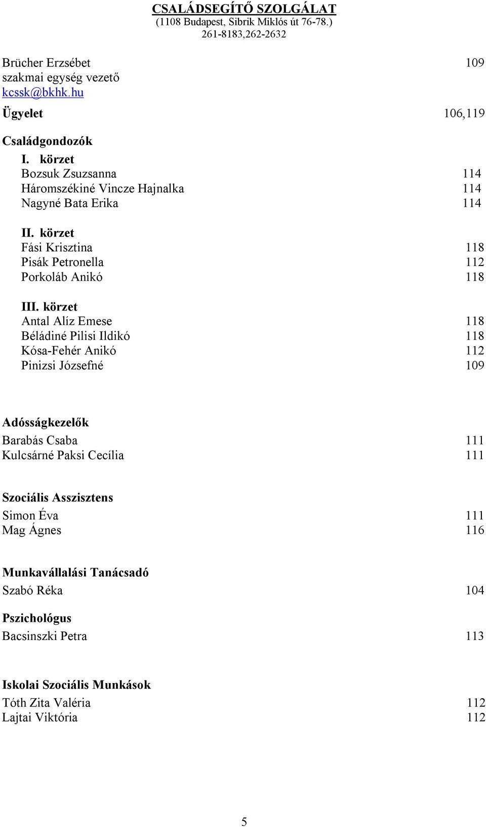 körzet Fási Krisztina 118 Pisák Petronella 112 Porkoláb Anikó 118 III.