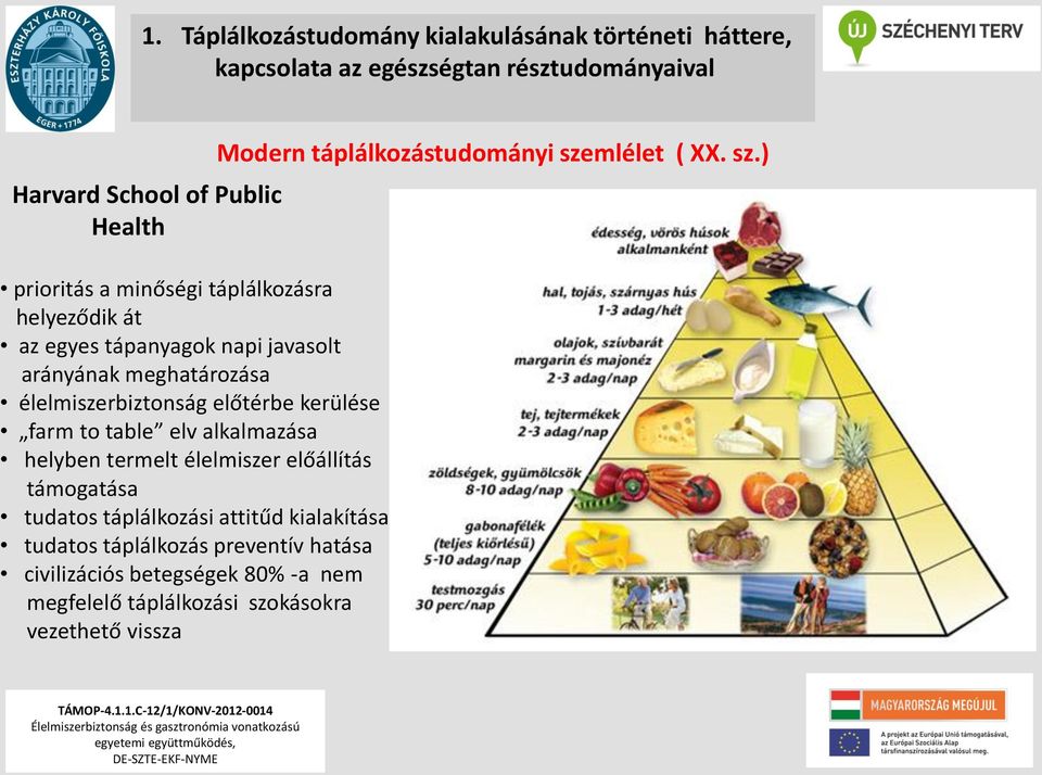 table elv alkalmazása helyben termelt élelmiszer előállítás támogatása tudatos táplálkozási attitűd kialakítása tudatos táplálkozás preventív