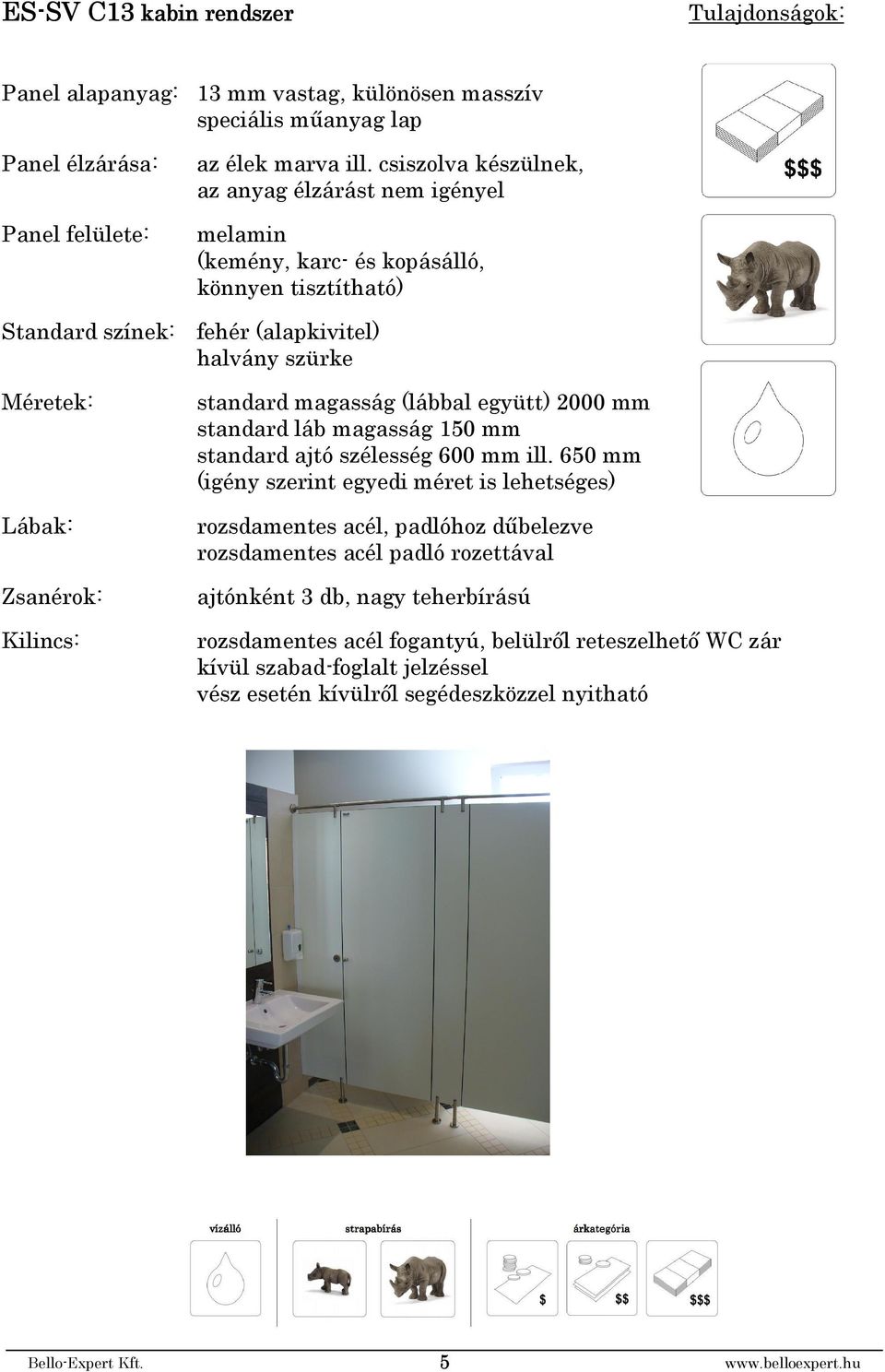 standard magasság (lábbal együtt) 2000 mm standard láb magasság 150 mm standard ajtó szélesség 600 mm ill.