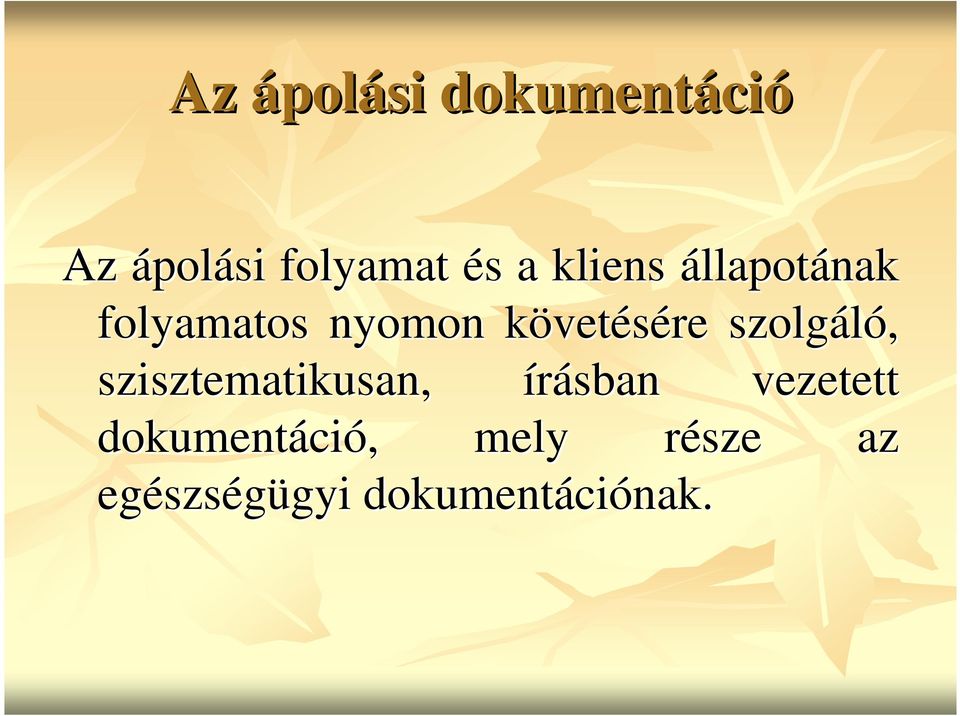 szolgáló, szisztematikusan, írásban vezetett