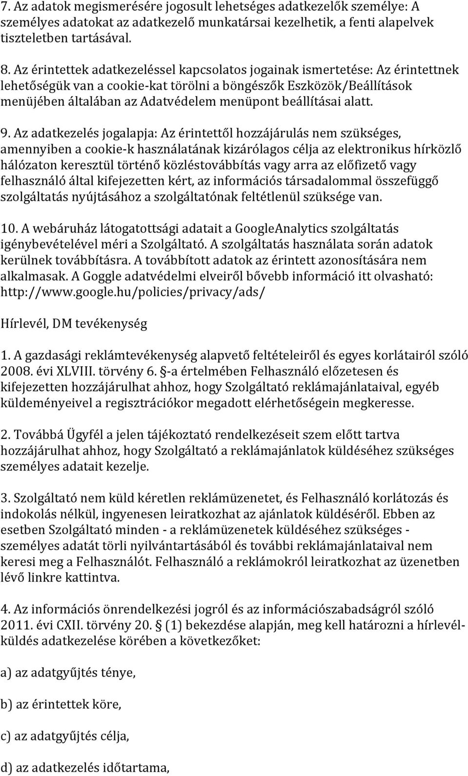 beállításai alatt. 9.
