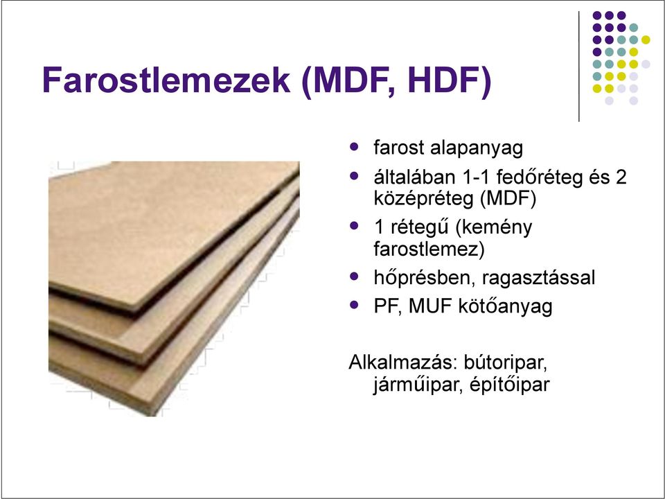 1 rétegű (kemény farostlemez)!