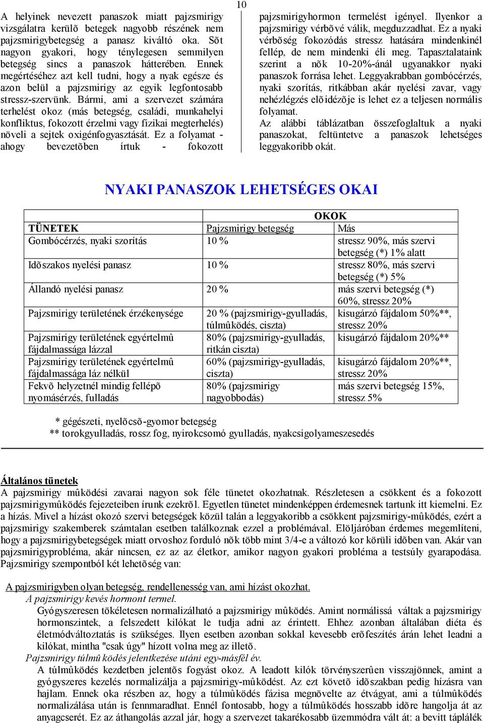 Ennek megértéséhez azt kell tudni, hogy a nyak egésze és azon belül a pajzsmirigy az egyik legfontosabb stressz-szervünk.