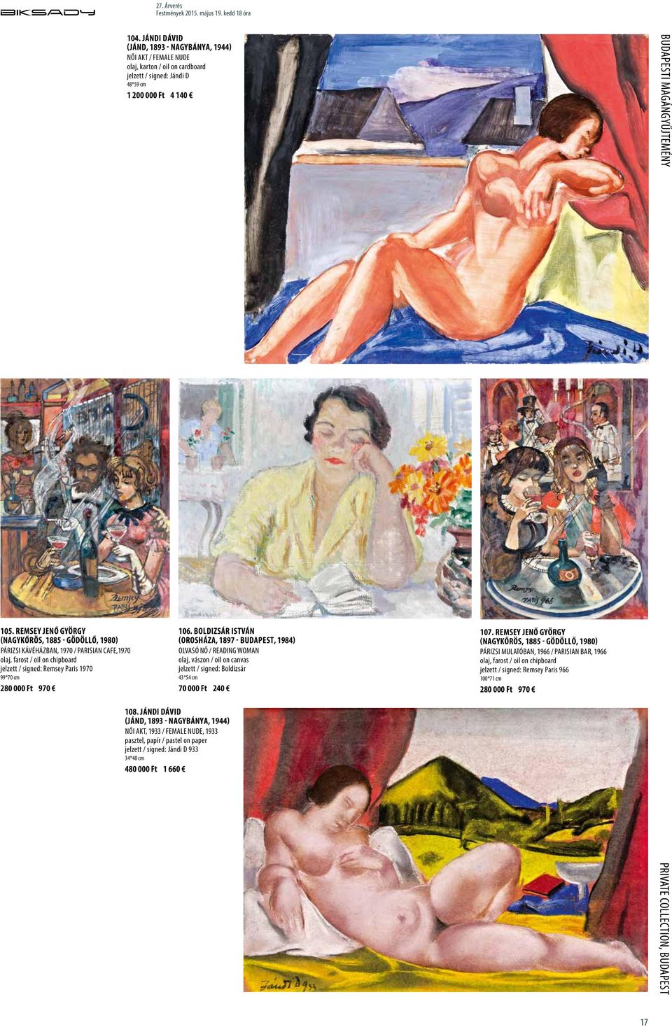 Boldizsár István (Orosháza, 1897 - Budapest, 1984) Olvasó nő / Reading woman jelzett / signed: Boldizsár 43*54 cm 70 000 Ft 240 108.