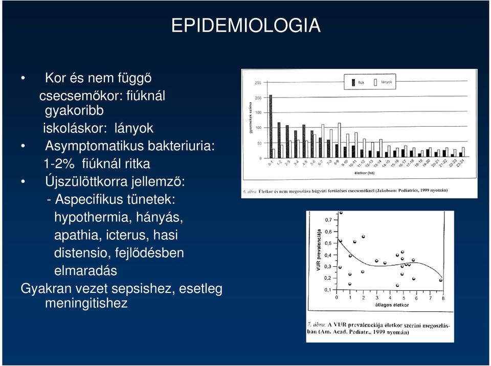 Aspecifikus tünetek: hypothermia, hányás, apathia, icterus, hasi