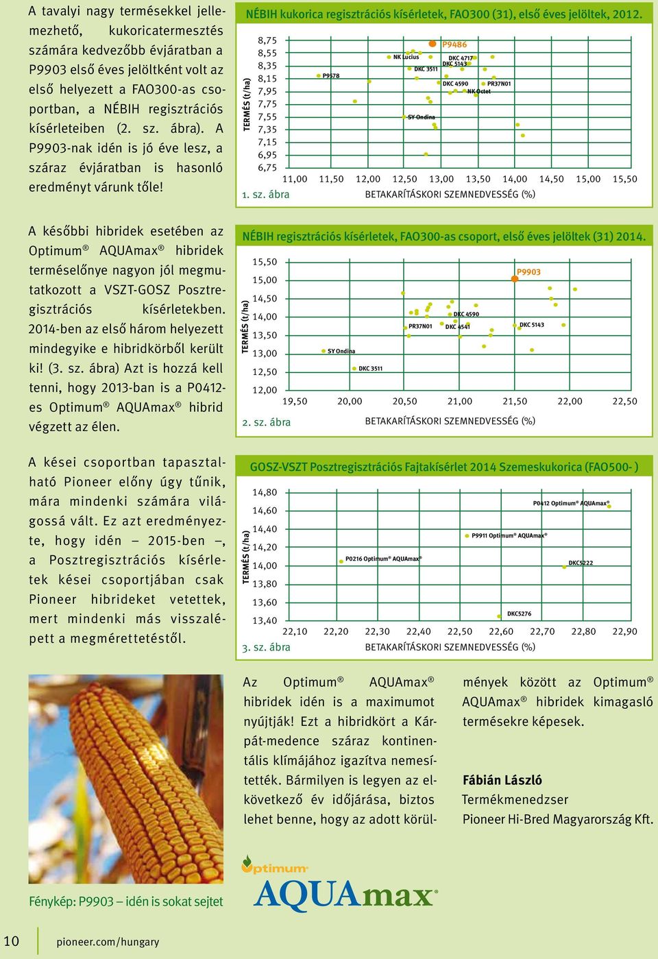TERMÉS (t/ha) NÉBIH kukorica regisztrációs kísérletek, FAO300 (31), első éves jelöltek, 2012.