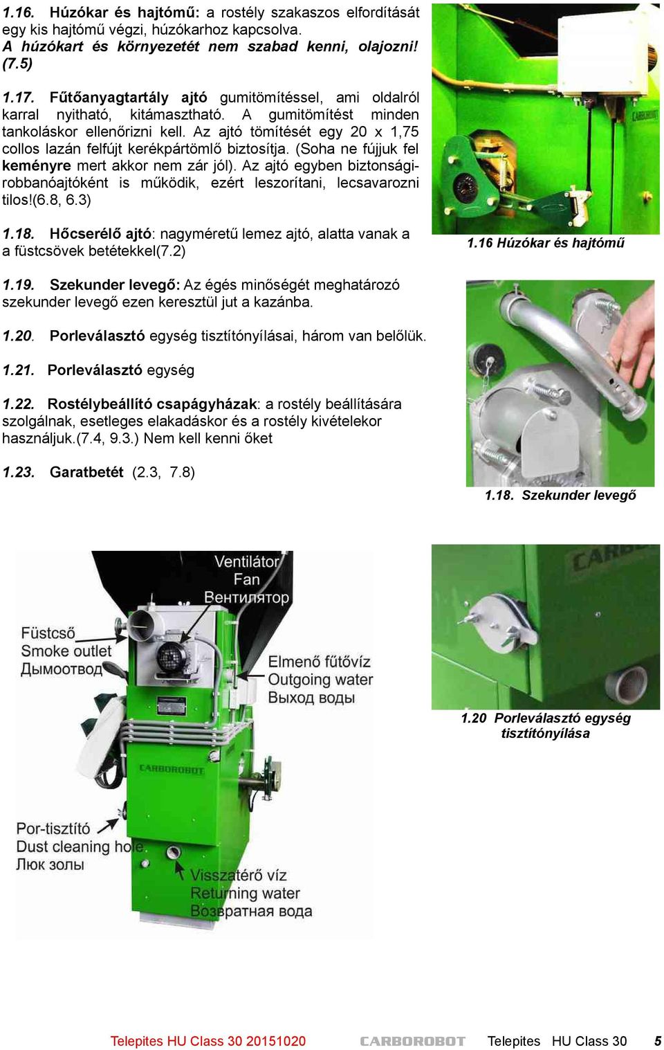 CARBOROBOT 30kW szénüzemű melegvízkazán tervezési segédlete - PDF Free  Download