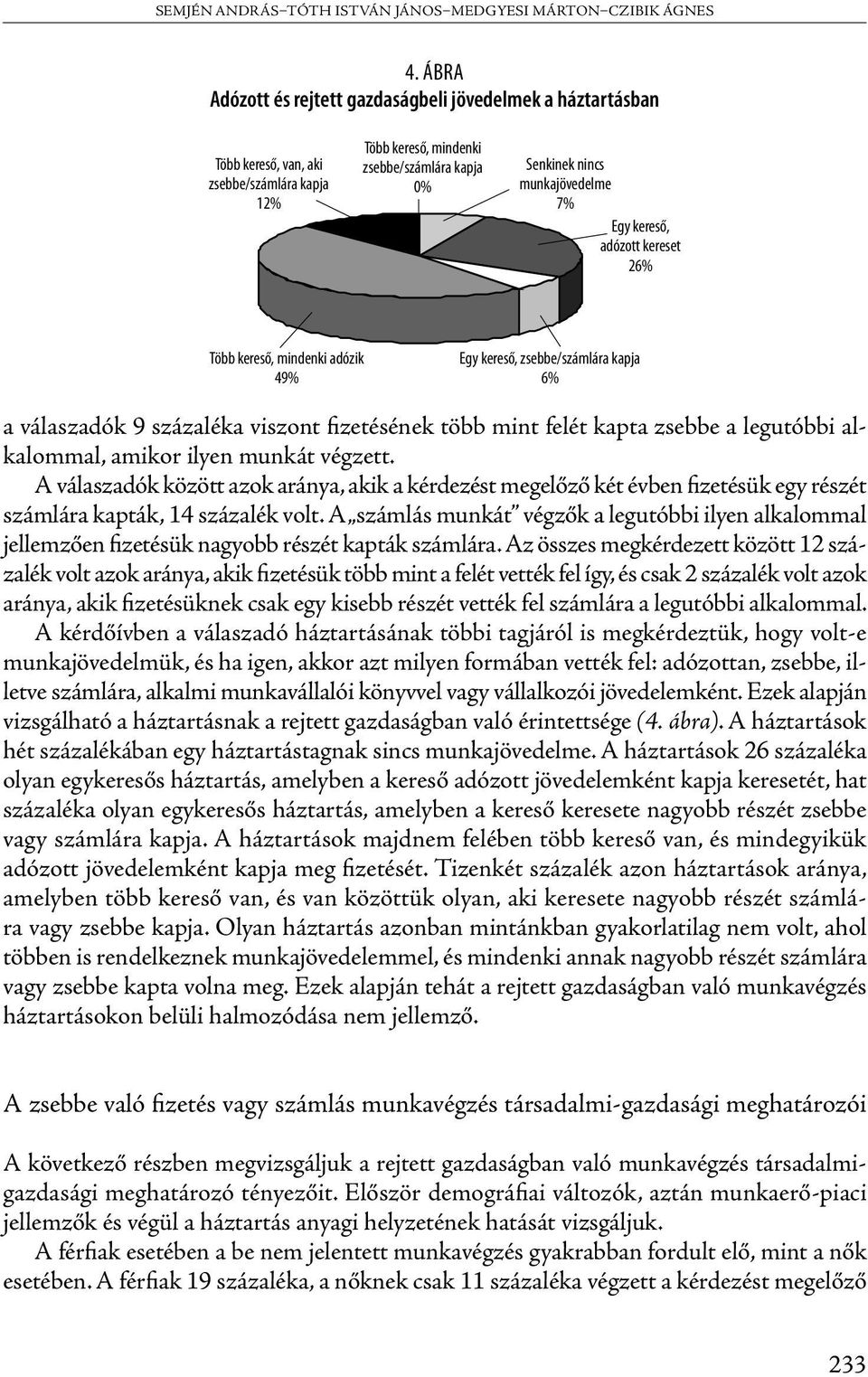 kereső, adózott kereset 26% Több kereső, mindenki adózik 49% Egy kereső, zsebbe/számlára kapja 6% a válaszadók 9 százaléka viszont fizetésének több mint felét kapta zsebbe a legutóbbi alkalommal,