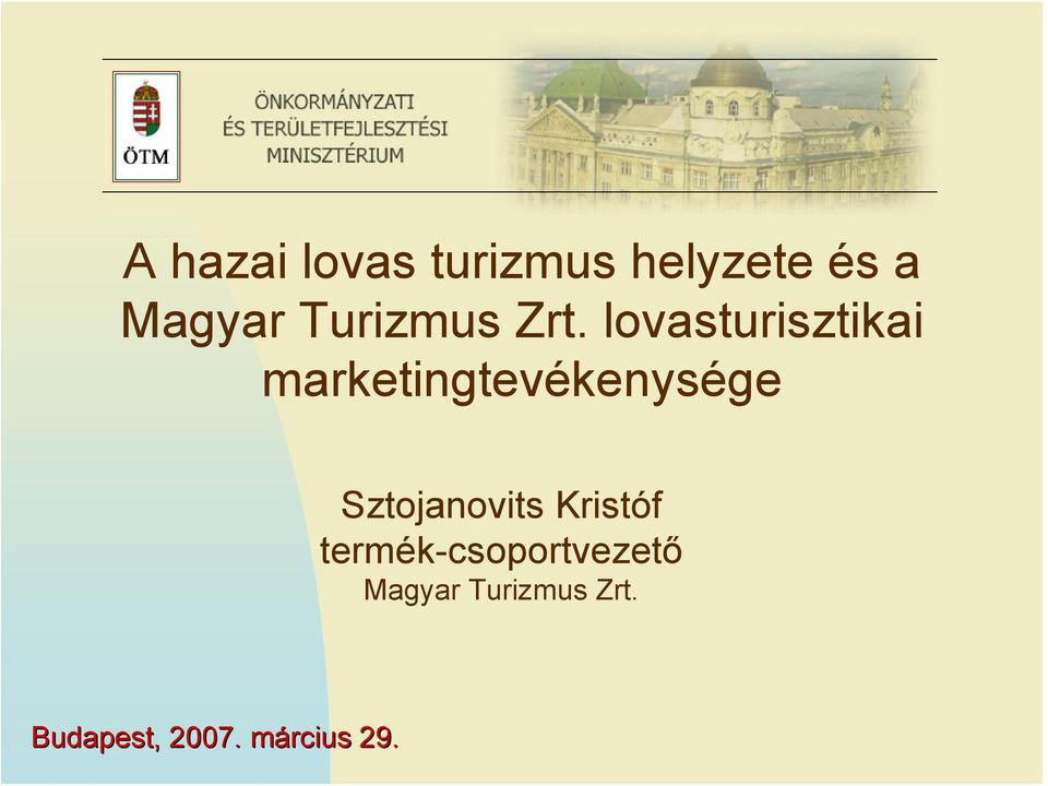 lovasturisztikai marketingtevékenysége