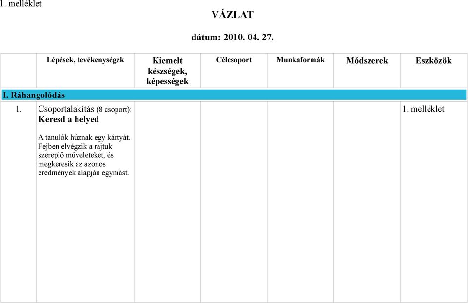 Fejben elvégzik a rajtuk szereplő műveleteket, és megkeresik az azonos eredmények