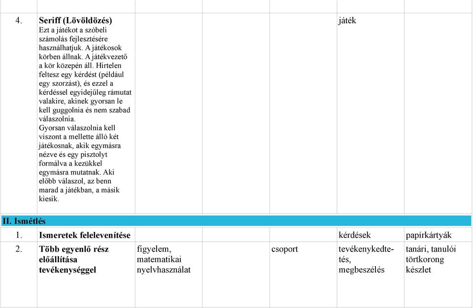 Gyorsan válaszolnia kell viszont a mellette álló két játékosnak, akik egymásra nézve és egy pisztolyt formálva a kezükkel egymásra mutatnak.