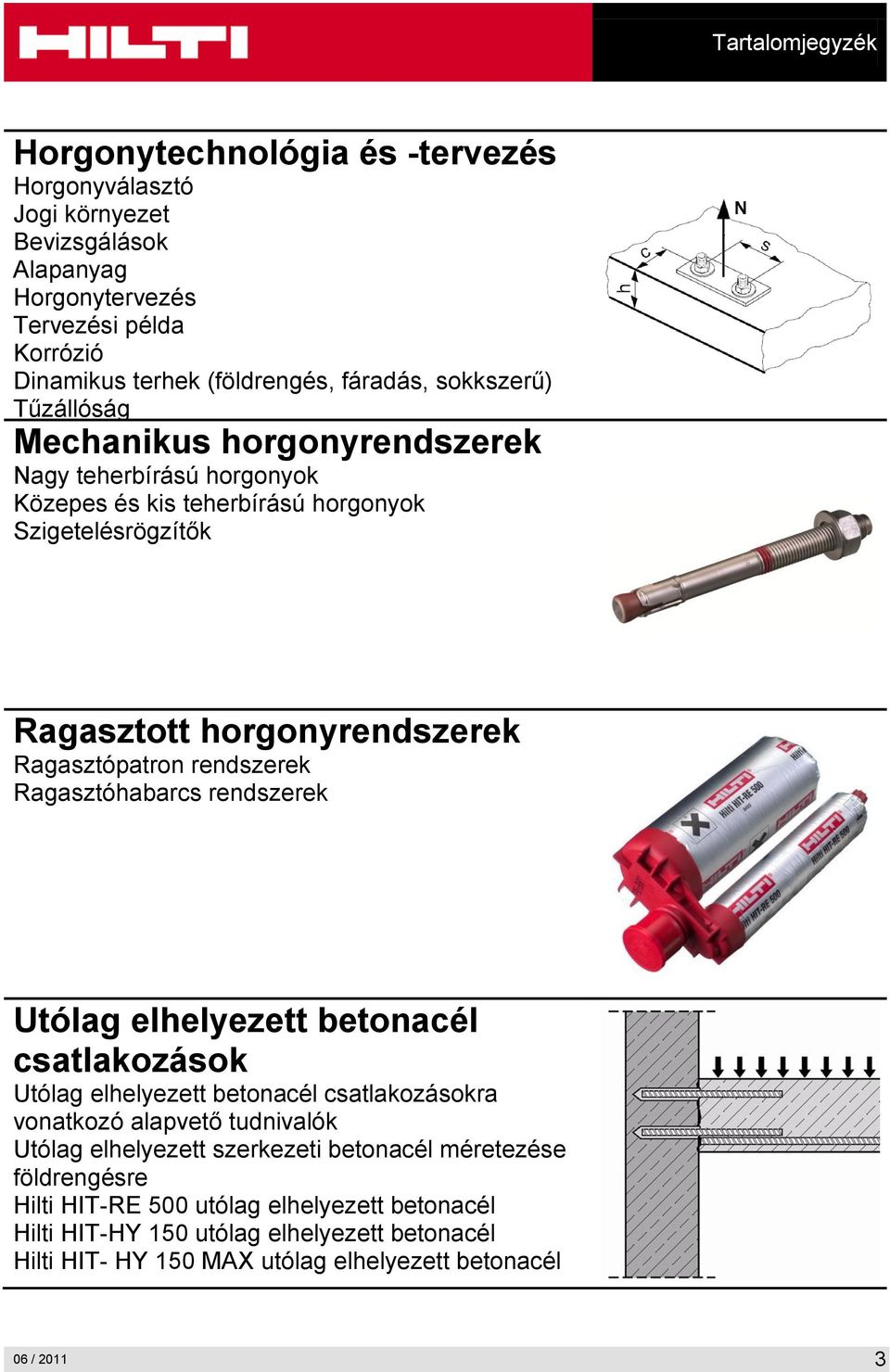 rendszerek Ragasztóhabarcs rendszerek Utólag elhelyezett betonacél csatlakozások Utólag elhelyezett betonacél csatlakozásokra vonatkozó alapvető tudnivalók Utólag elhelyezett