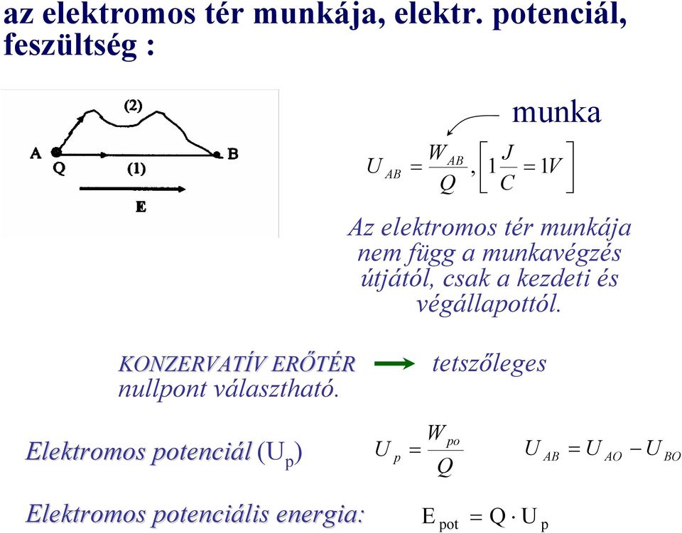 nem függ a munkavégzés útjától, csak a kezdeti és végállapottól.