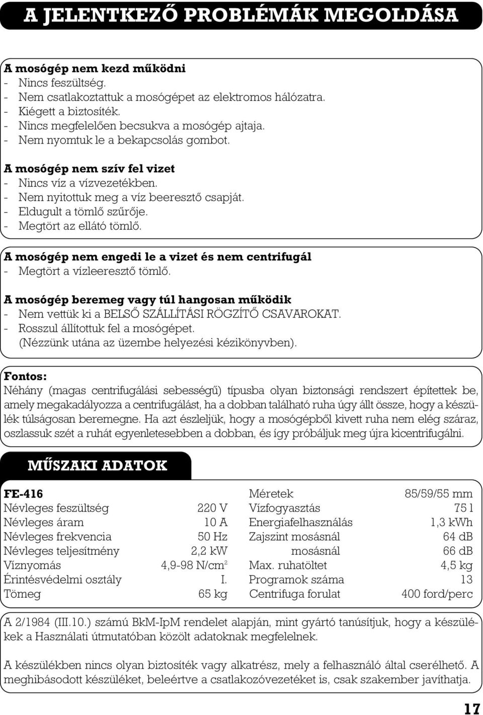 FE-416 1FE-417 FE-426 FE-536 1FE-537 FE-626 FE-636 1FE-837 FE-1046 FE PDF  Ingyenes letöltés