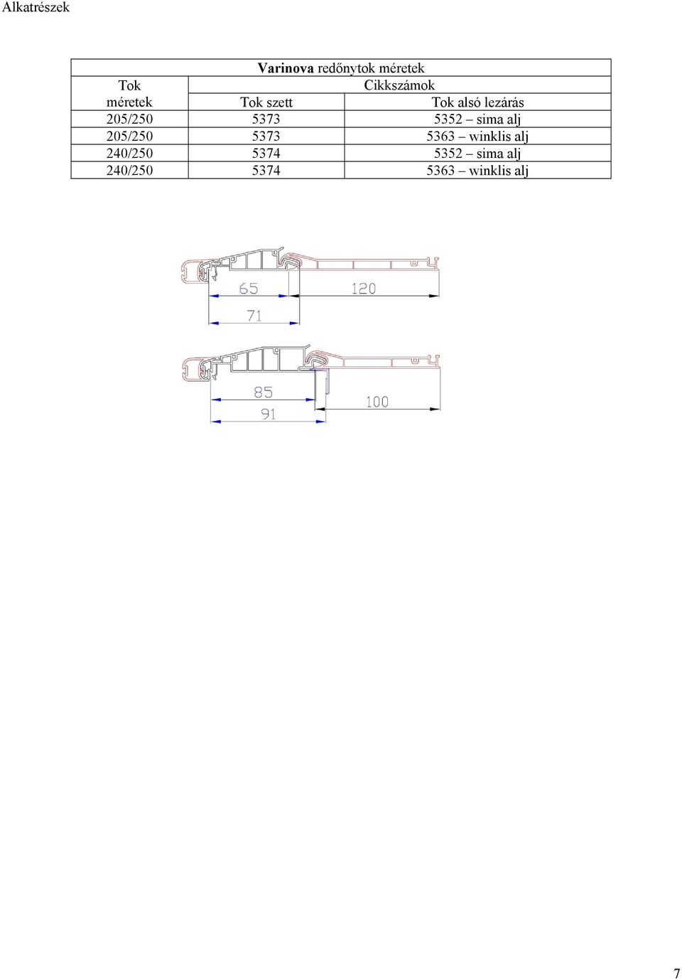 5352 sima alj 205/250 5373 5363 winklis alj