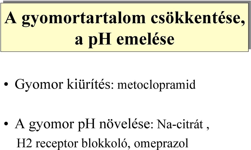 metoclopramid A gyomor ph