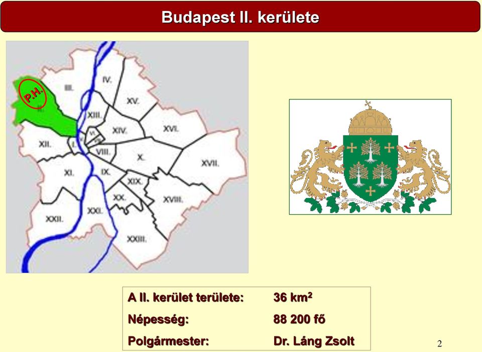 kerület területe: 36 km 2