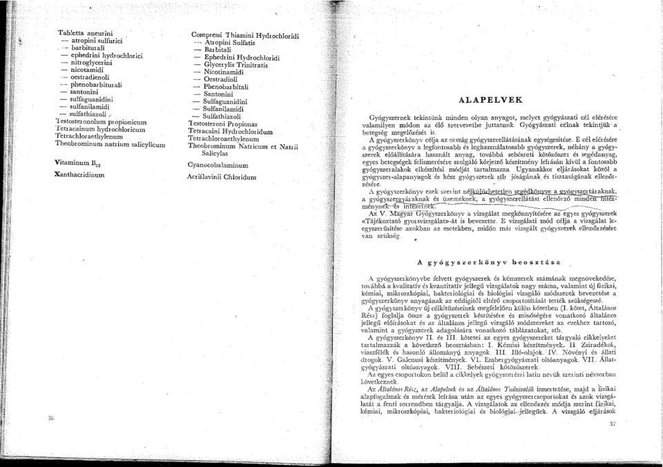 propionicum T etr acain um hydr ochlor icum Tetrachloraethylenum Theobrominum natrium salicylicurn Vitaminum B 2 Xanthacridinum Compressi Thiamini Hydr9chloridi - Atropini Sulfatis - Barbitali -