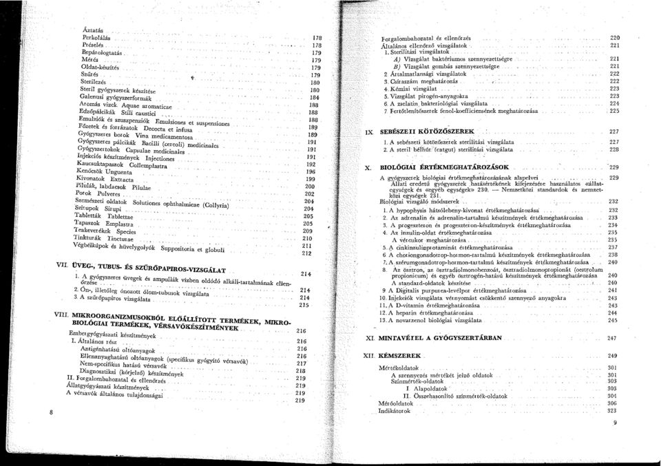 , Gy~gyszeres pálcikák Bacilli (cereoli) medicinales G~o~~ertokok Capsulae medicinales Inekcos készítmények Injectiones Kaucsuktapaszok Collem~Iastra Kenőcsök Unguenta Kivonatok Extracta PiIUJák,
