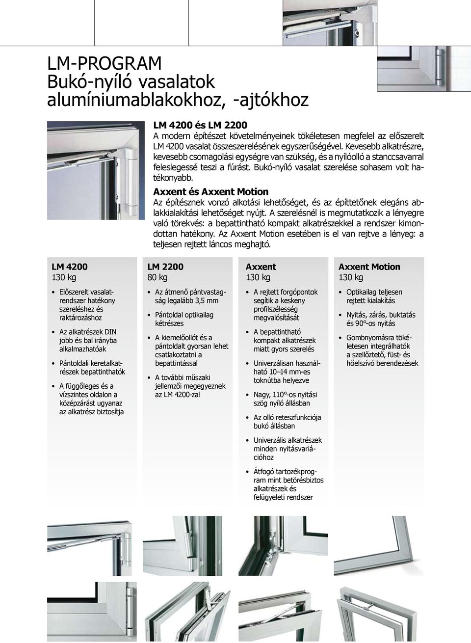 Axxent és Axxent Motion Az építésznek vonzó alkotási lehetőséget, és az építtetőnek elegáns ablakkialakítási lehetőséget nyújt.