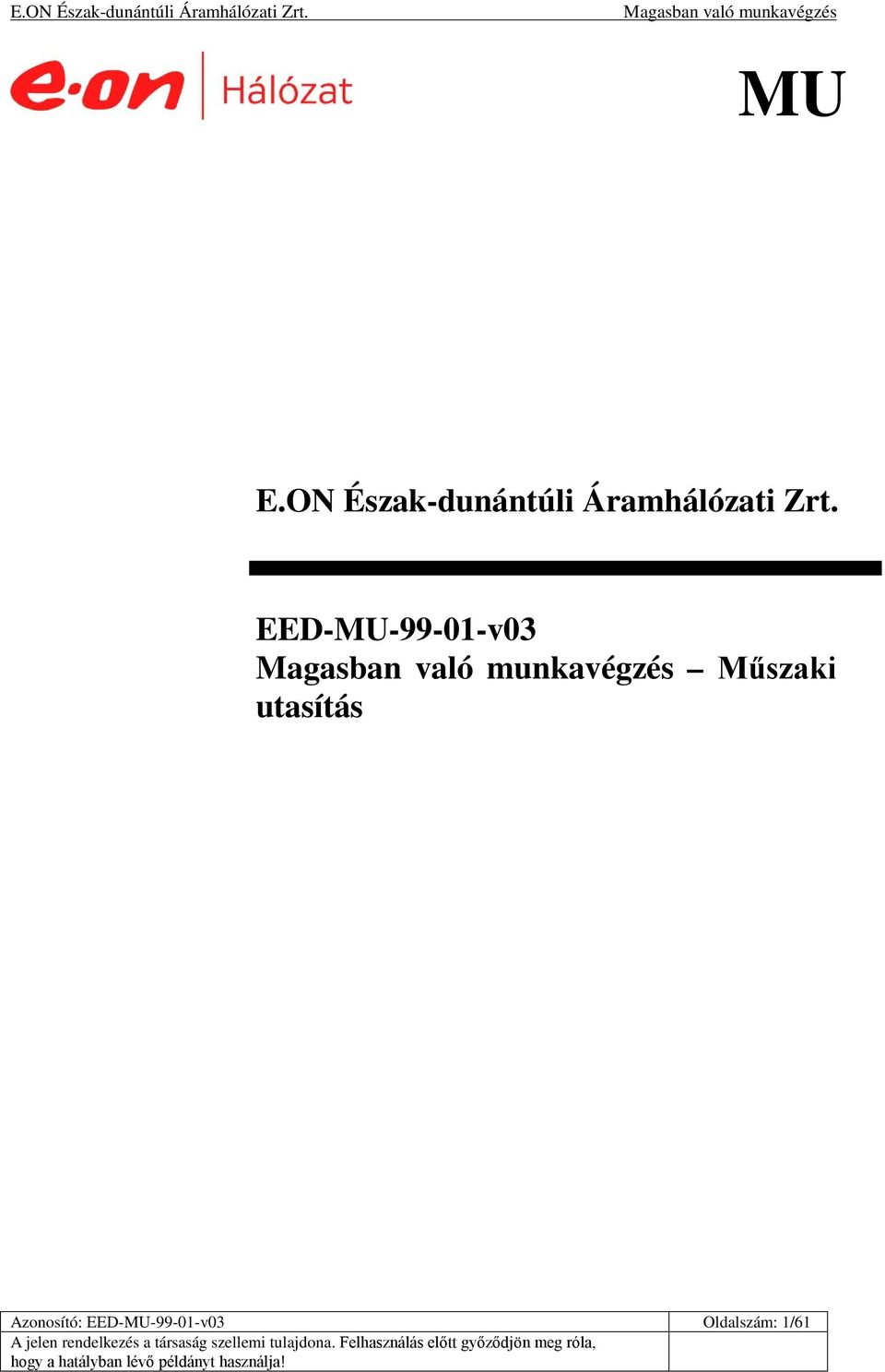 EED-MU-99-01-v03 Műszaki
