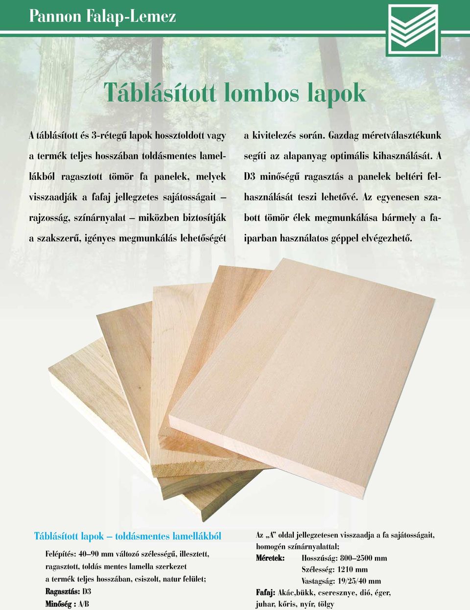 Táblásított lombos lapok - PDF Ingyenes letöltés