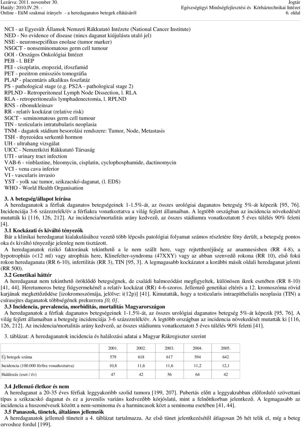 BEP PEI - ciszplatin, etopozid, ifoszfamid PET - pozitron emissziós tomográfia PLAP - placentáris alkalikus foszfatáz PS - pathological stage (e.g. PS2A - pathological stage 2) RPLND - Retroperitoneal Lymph Node Dissection, l.